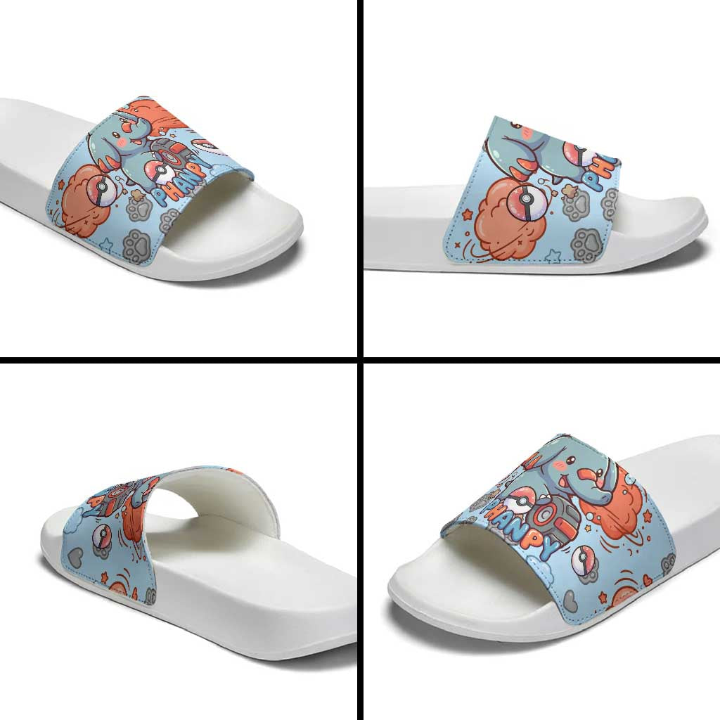 Phanpy Slide Sandals Playful Kawaii Cloud Burst Art