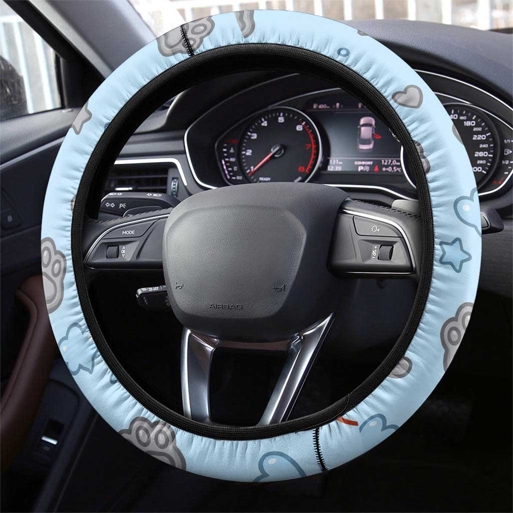 Phanpy Steering Wheel Cover Playful Kawaii Cloud Burst Art