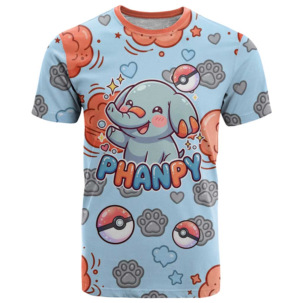 Phanpy T Shirt Playful Kawaii Cloud Burst Art
