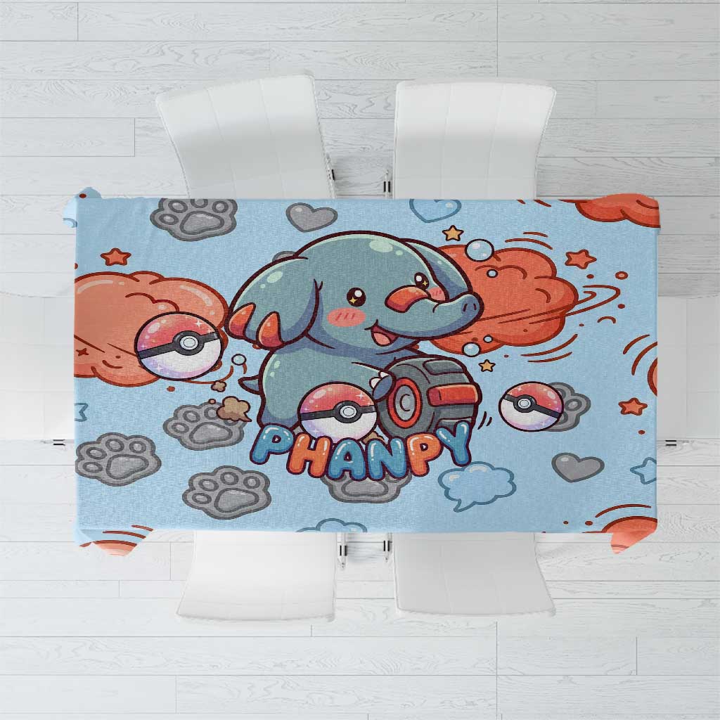 Phanpy Tablecloth Playful Kawaii Cloud Burst Art