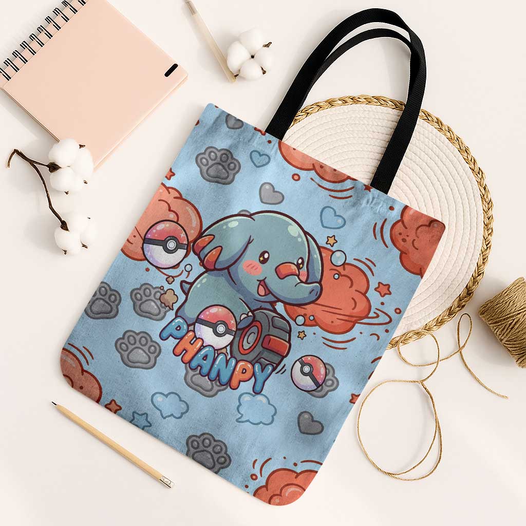 Phanpy Tote Bag Playful Kawaii Cloud Burst Art