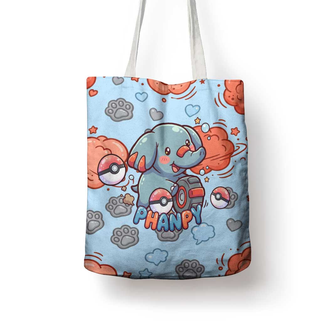 Phanpy Tote Bag Playful Kawaii Cloud Burst Art