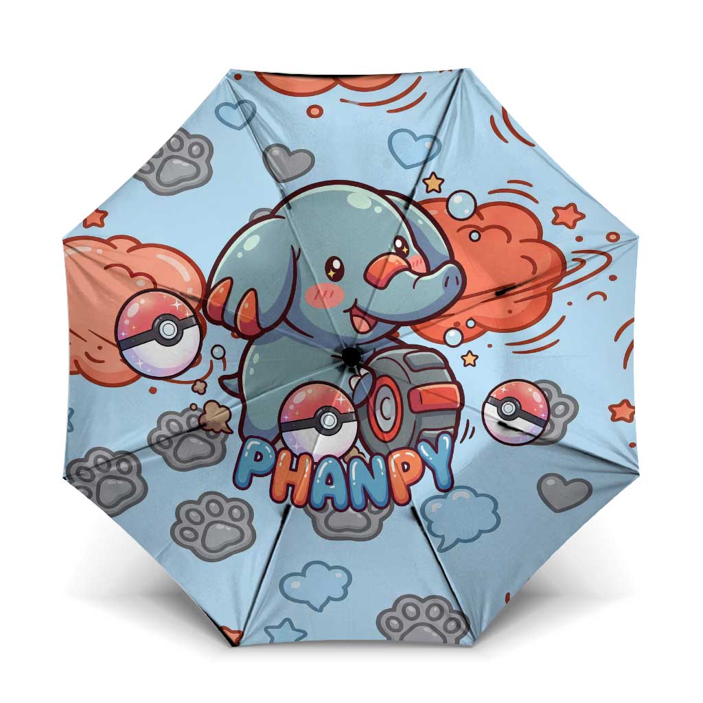 Phanpy Umbrella Playful Kawaii Cloud Burst Art