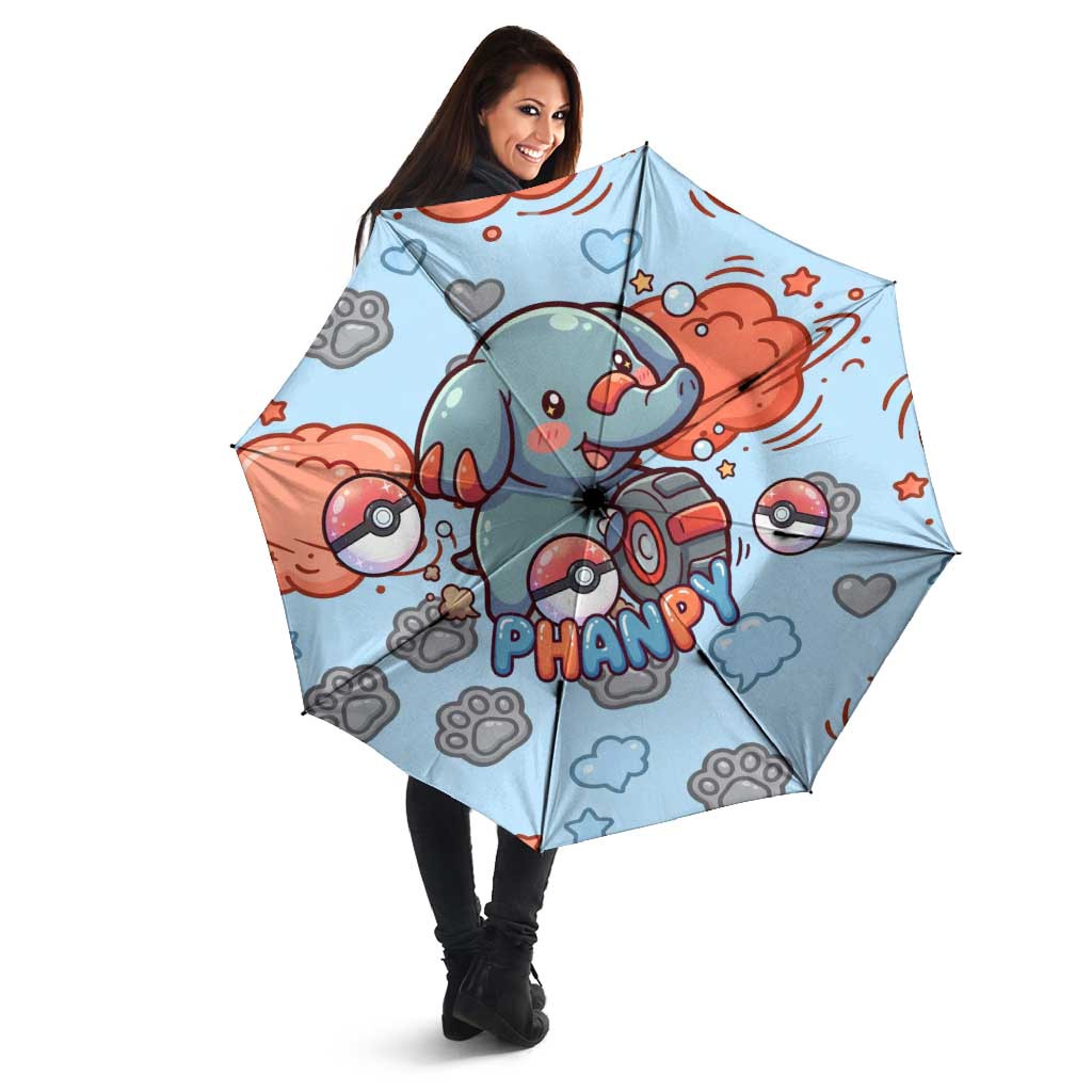 Phanpy Umbrella Playful Kawaii Cloud Burst Art