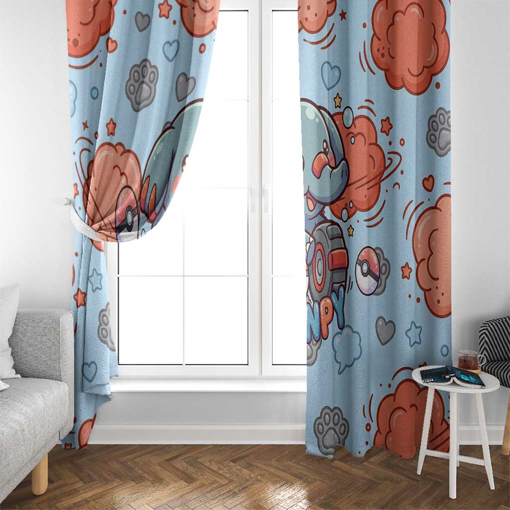 Phanpy Window Curtain Playful Kawaii Cloud Burst Art