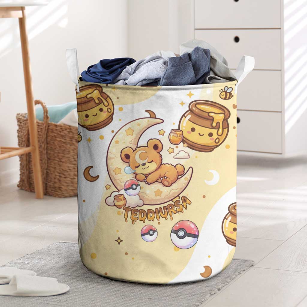 Teddiursa Laundry Basket Sweet Honey Moon Kawaii Art