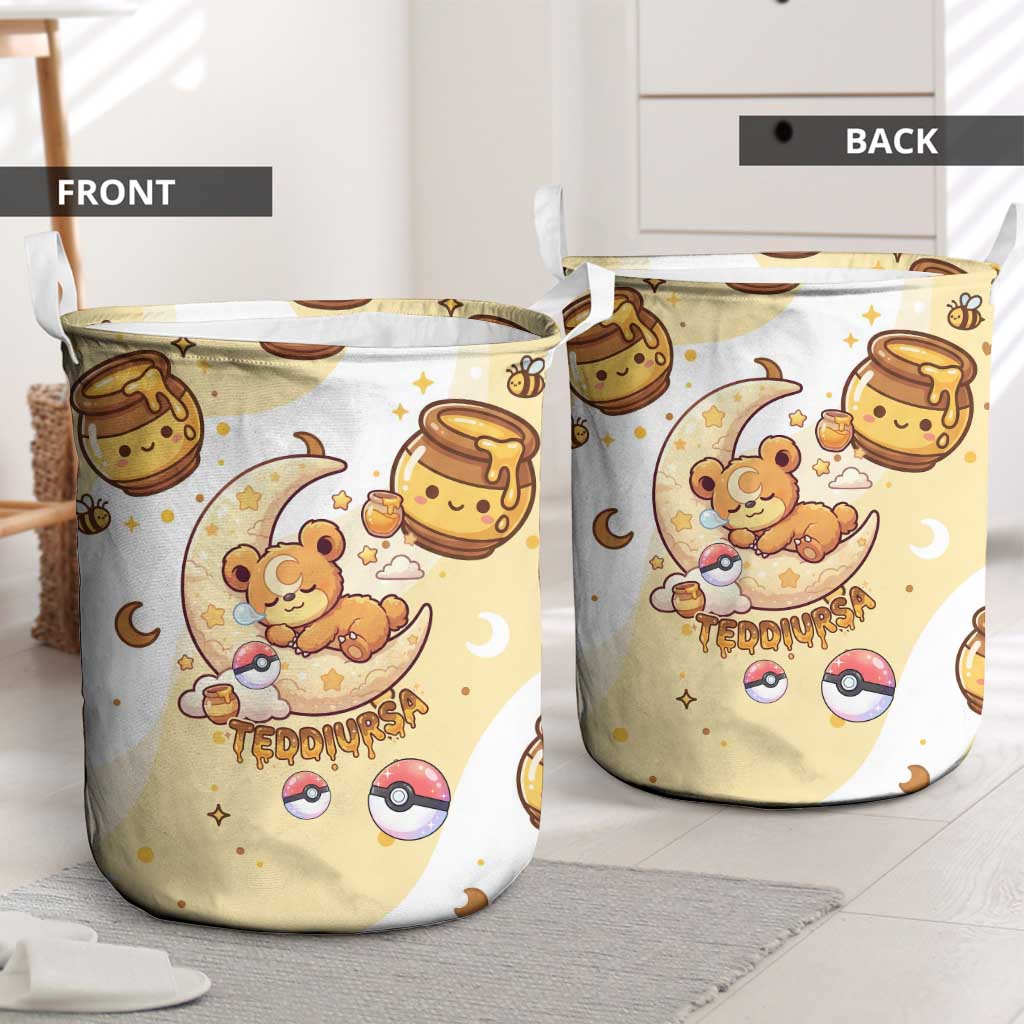 Teddiursa Laundry Basket Sweet Honey Moon Kawaii Art