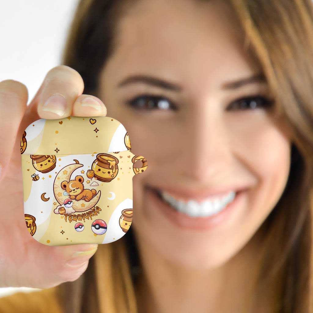 Teddiursa AirPods Case Sweet Honey Moon Kawaii Art