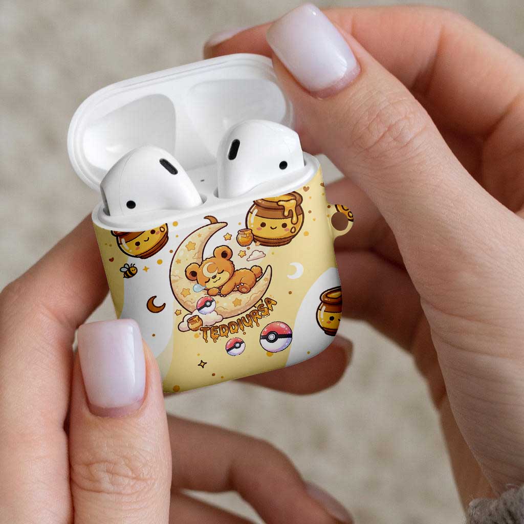 Teddiursa AirPods Case Sweet Honey Moon Kawaii Art