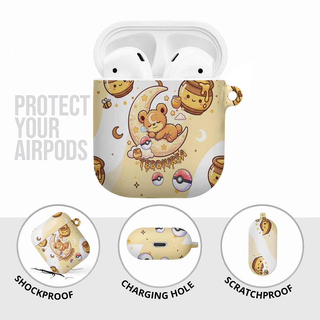 Teddiursa AirPods Case Sweet Honey Moon Kawaii Art