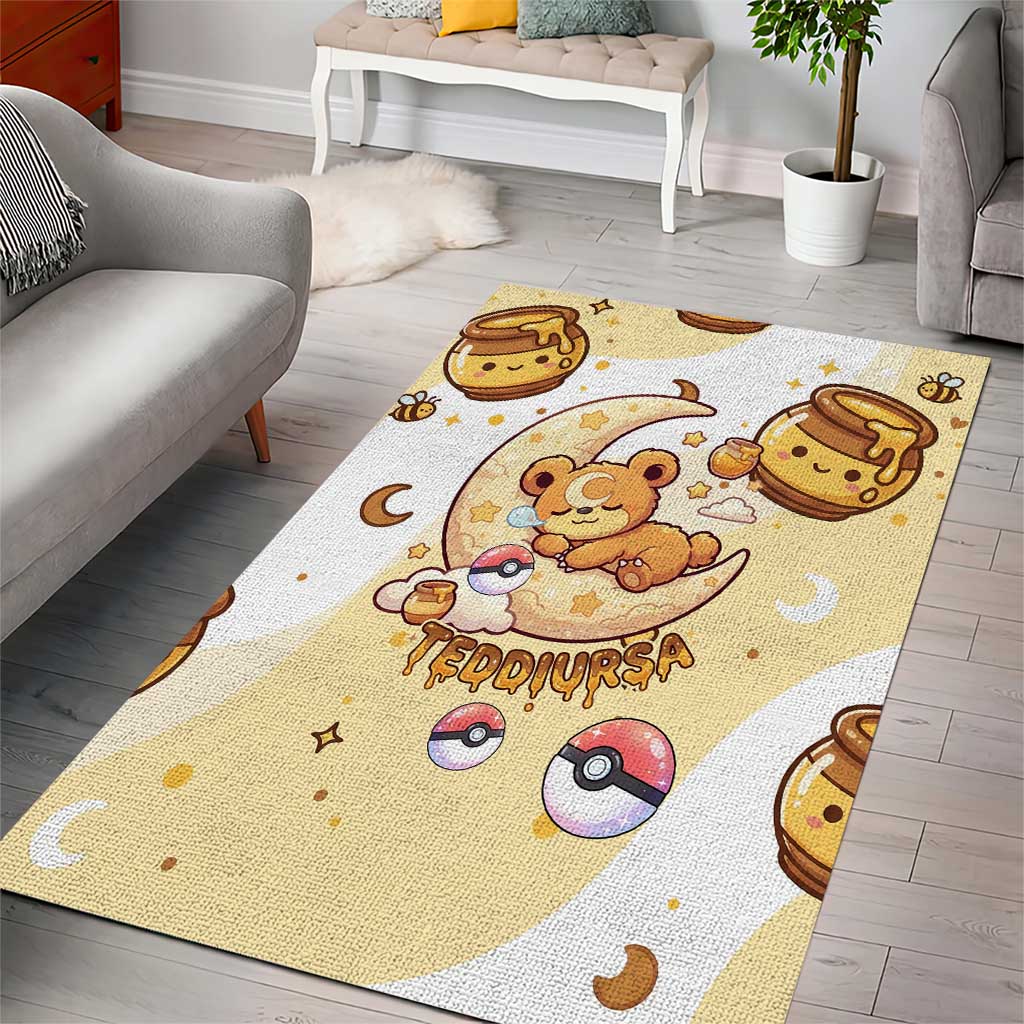 Teddiursa Area Rug Sweet Honey Moon Kawaii Art