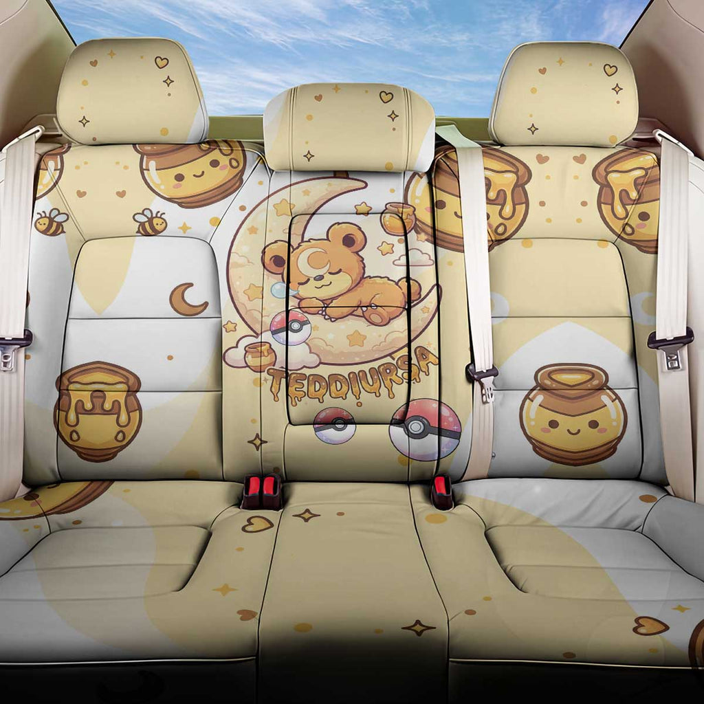 Teddiursa Back Car Seat Cover Sweet Honey Moon Kawaii Art