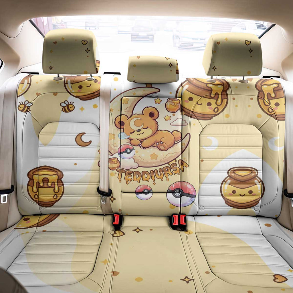 Teddiursa Back Car Seat Cover Sweet Honey Moon Kawaii Art