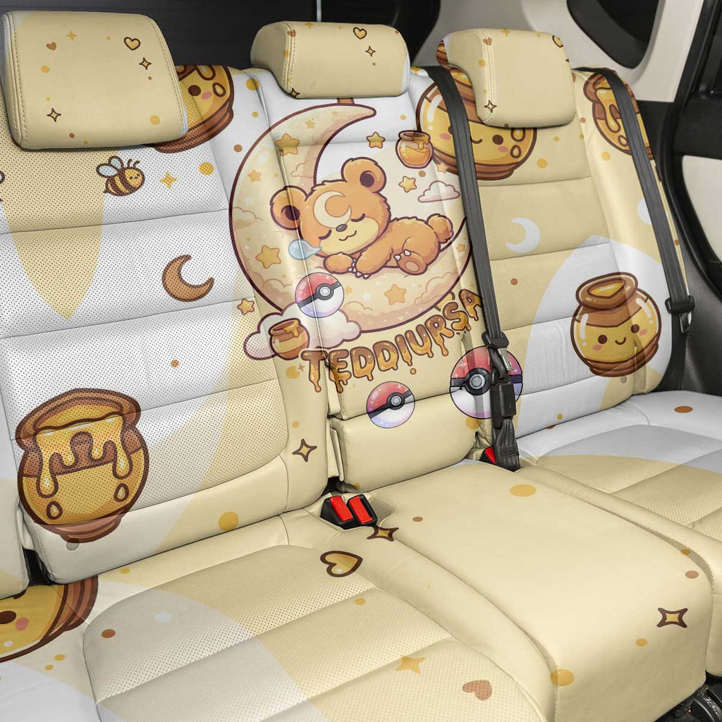 Teddiursa Back Car Seat Cover Sweet Honey Moon Kawaii Art