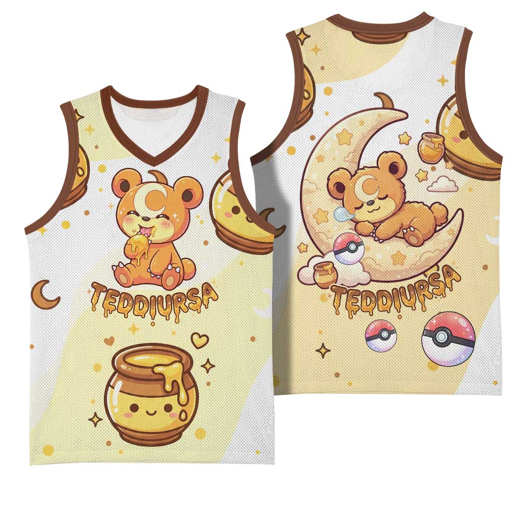 Teddiursa Basketball Jersey Sweet Honey Moon Kawaii Art