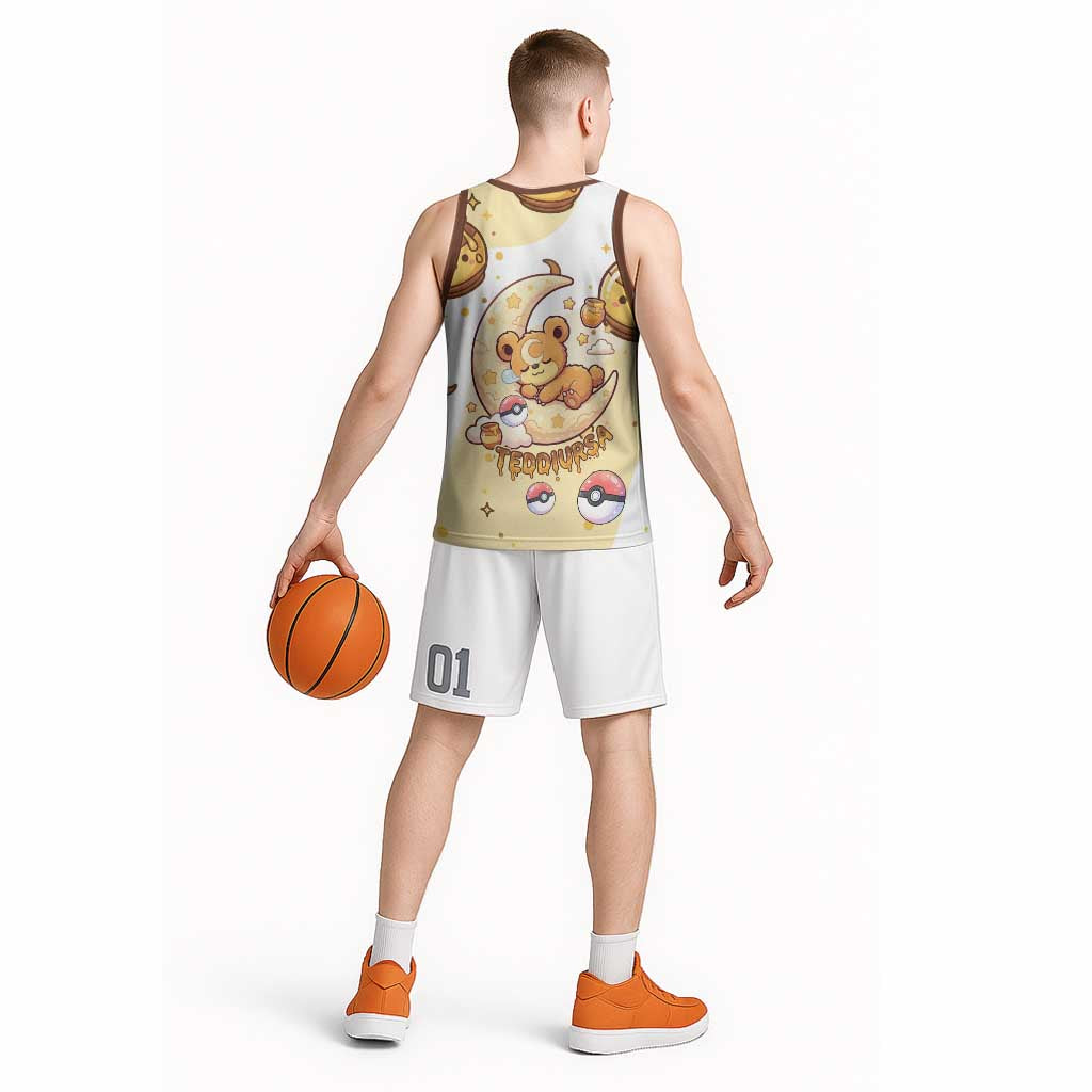 Teddiursa Basketball Jersey Sweet Honey Moon Kawaii Art