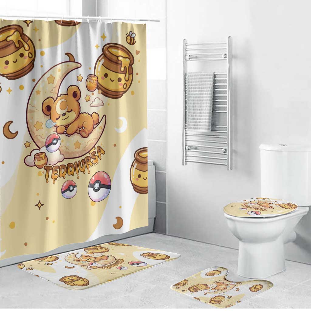 Teddiursa Bathroom Set Sweet Honey Moon Kawaii Art