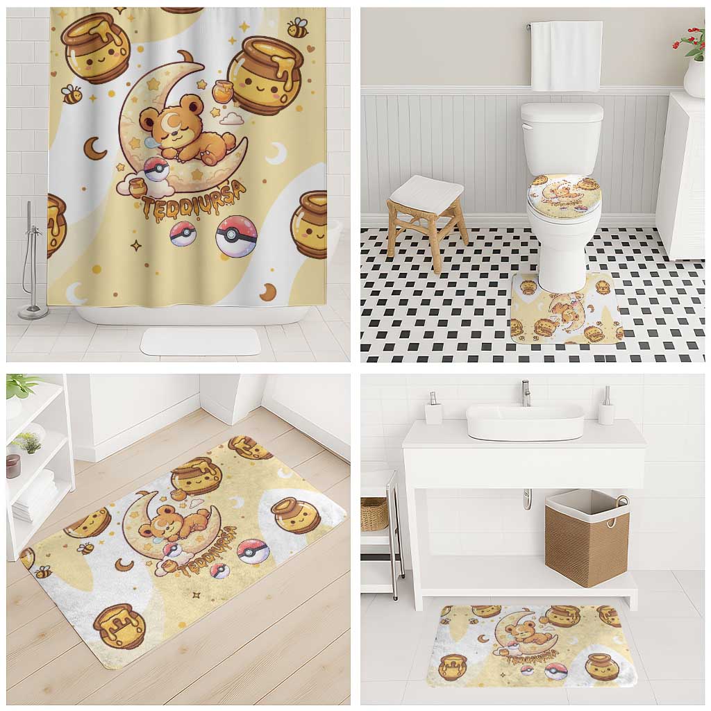 Teddiursa Bathroom Set Sweet Honey Moon Kawaii Art