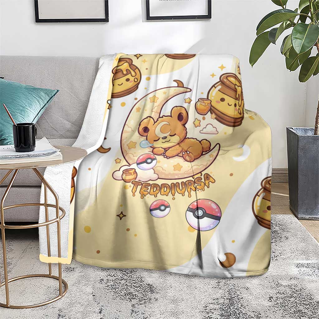 Teddiursa Blanket Sweet Honey Moon Kawaii Art