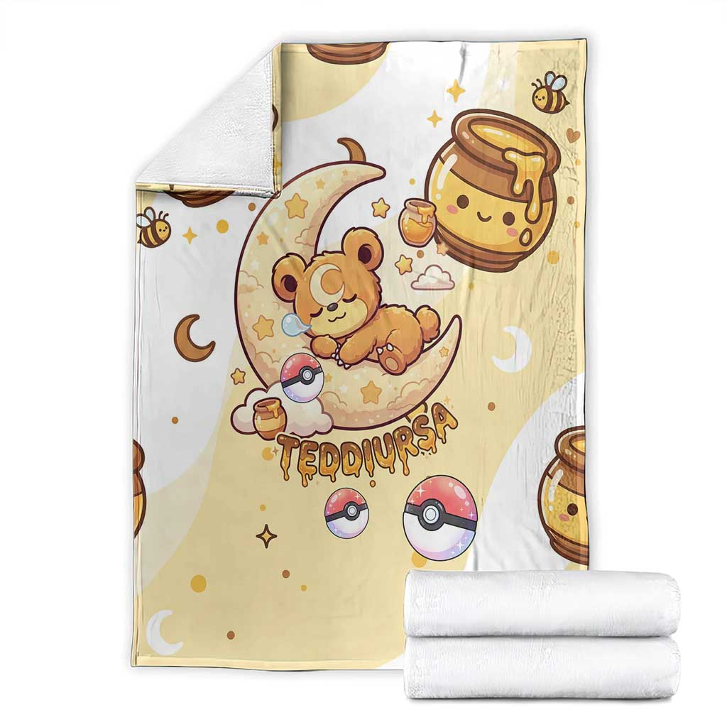 Teddiursa Blanket Sweet Honey Moon Kawaii Art