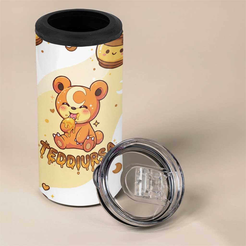 Teddiursa 4 in 1 Can Cooler Tumbler Sweet Honey Moon Kawaii Art