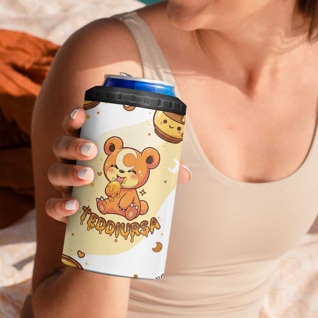Teddiursa 4 in 1 Can Cooler Tumbler Sweet Honey Moon Kawaii Art