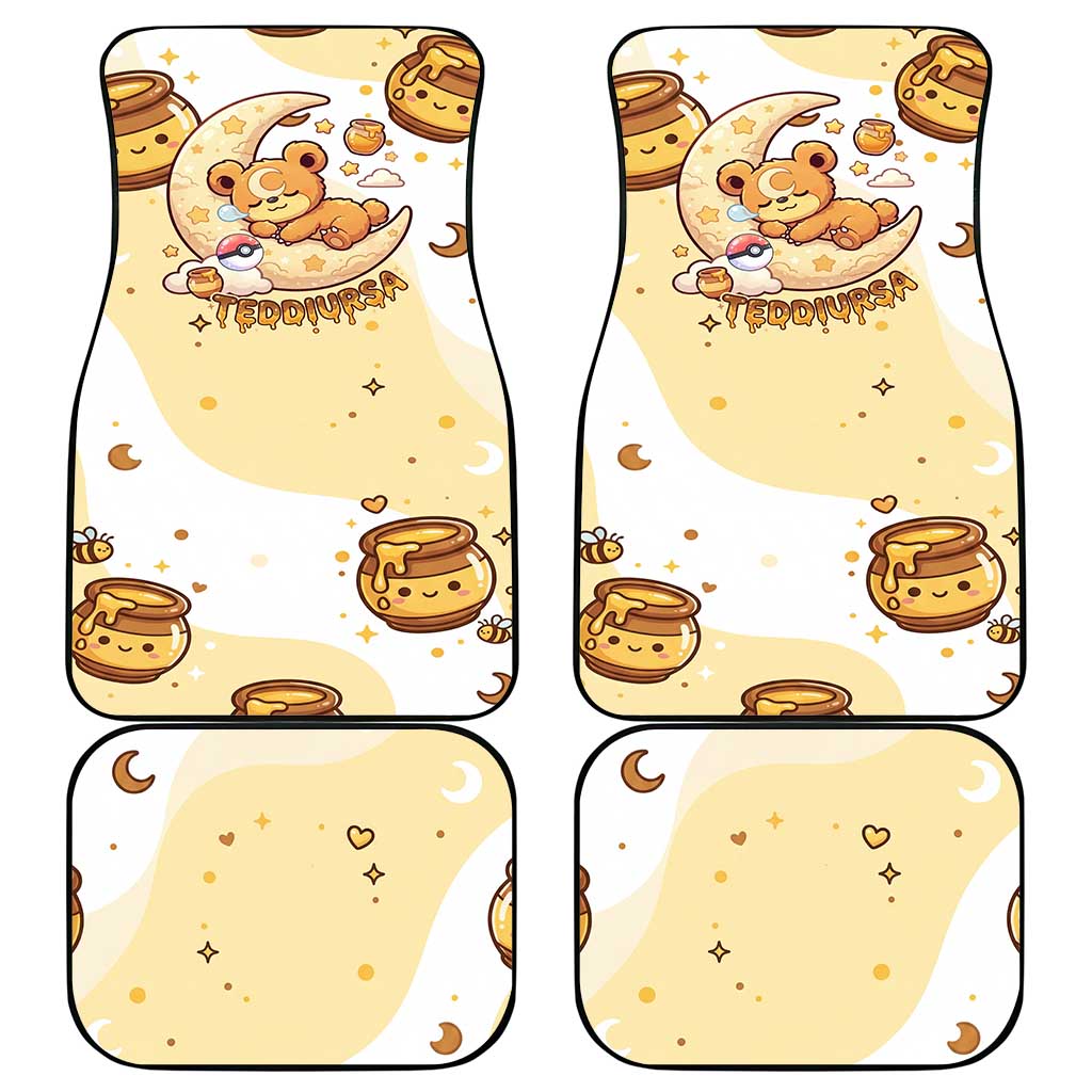 Teddiursa Car Mats Sweet Honey Moon Kawaii Art