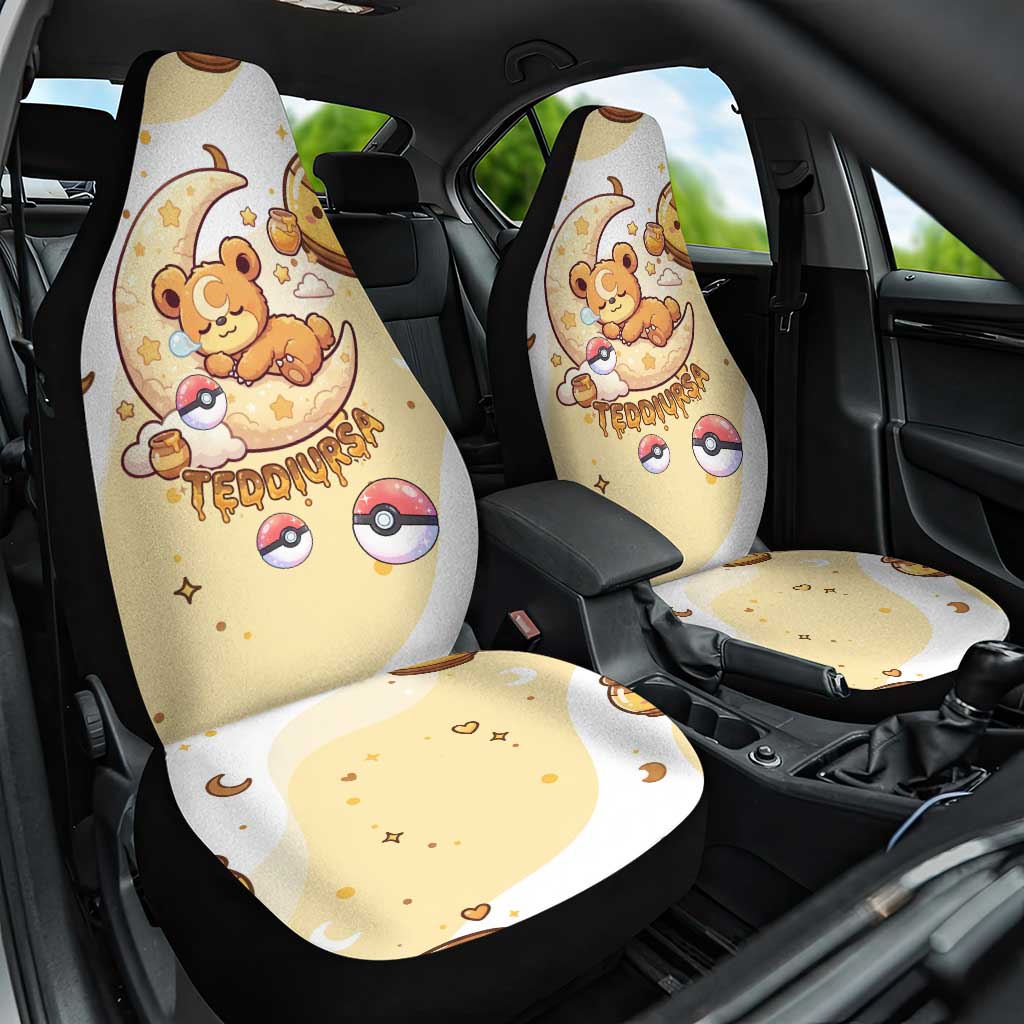 Teddiursa Car Seat Cover Sweet Honey Moon Kawaii Art