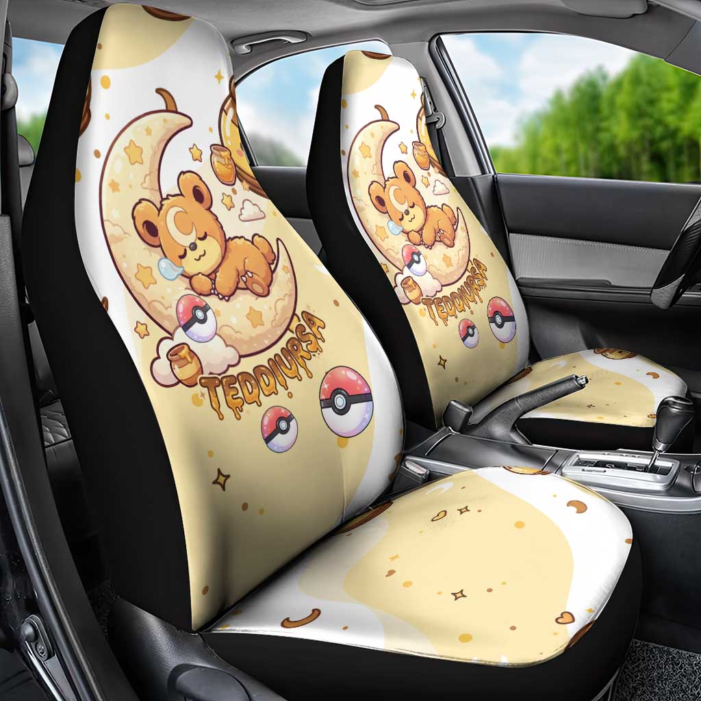 Teddiursa Car Seat Cover Sweet Honey Moon Kawaii Art