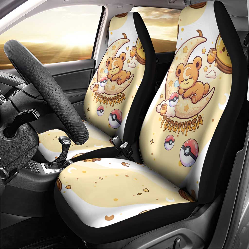 Teddiursa Car Seat Cover Sweet Honey Moon Kawaii Art