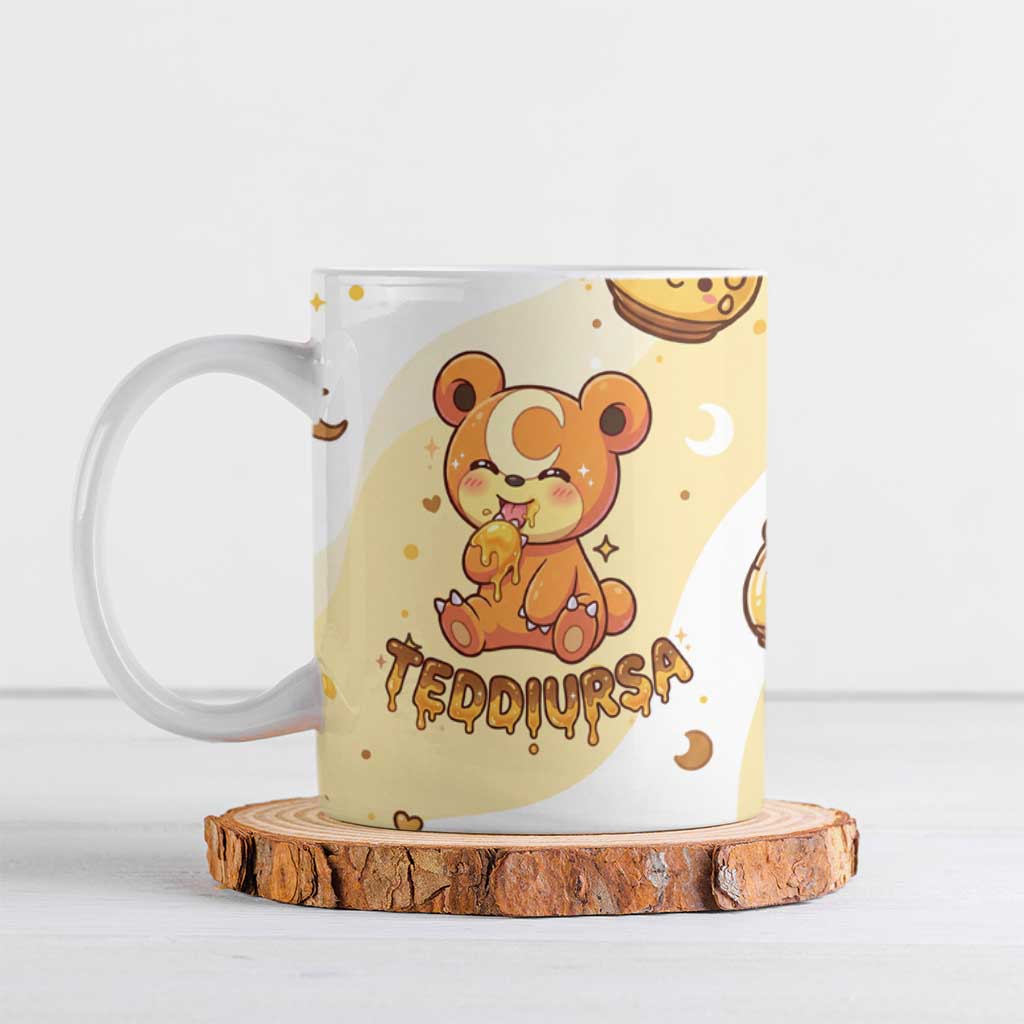 Teddiursa Ceramic Mug Sweet Honey Moon Kawaii Art