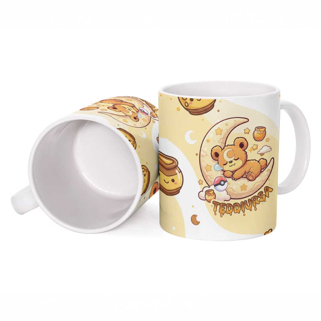 Teddiursa Ceramic Mug Sweet Honey Moon Kawaii Art