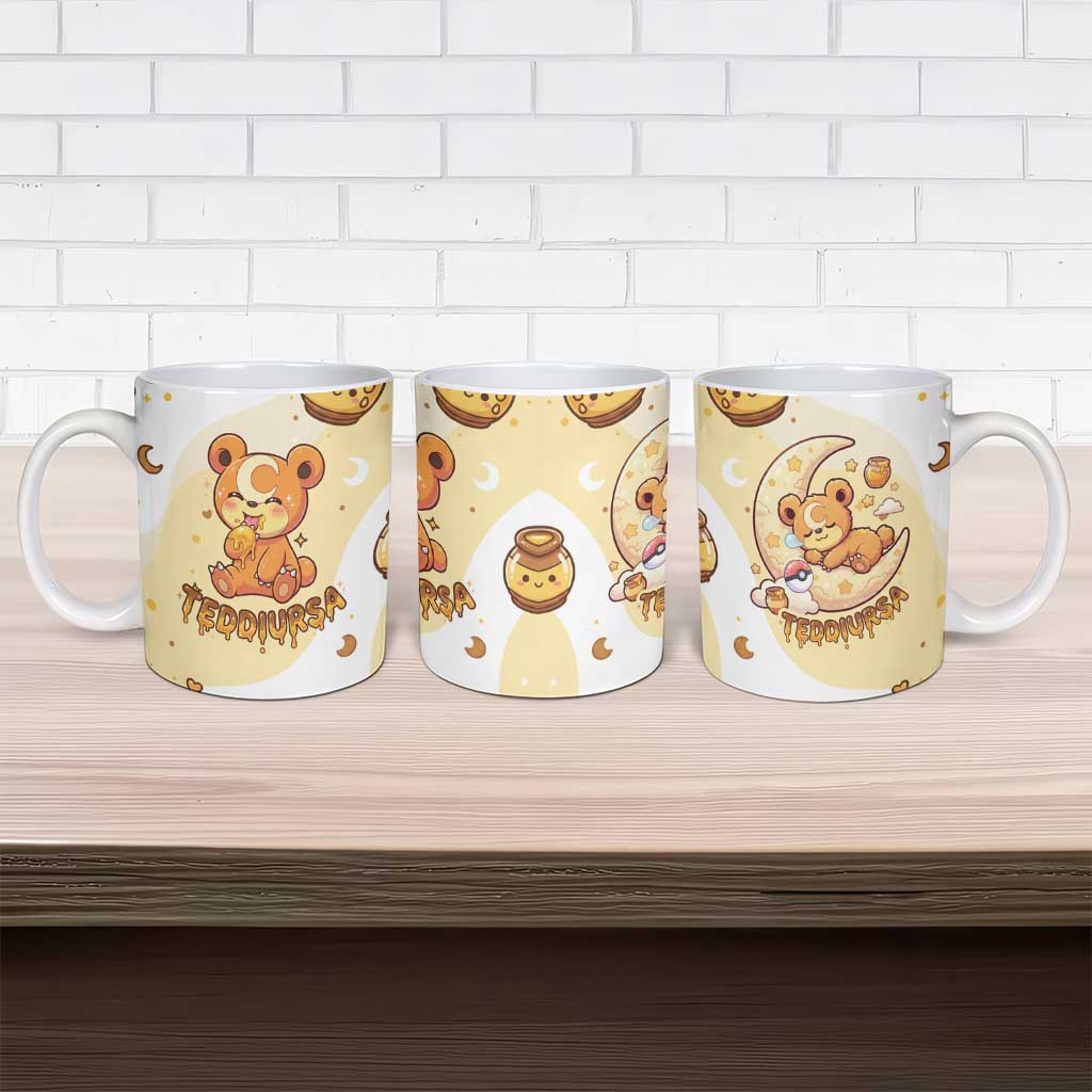 Teddiursa Ceramic Mug Sweet Honey Moon Kawaii Art
