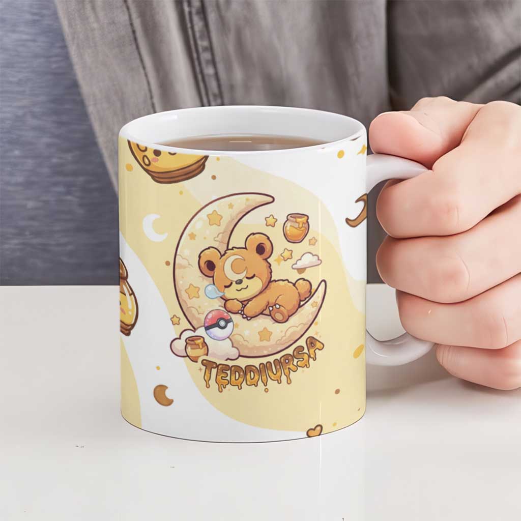 Teddiursa Ceramic Mug Sweet Honey Moon Kawaii Art