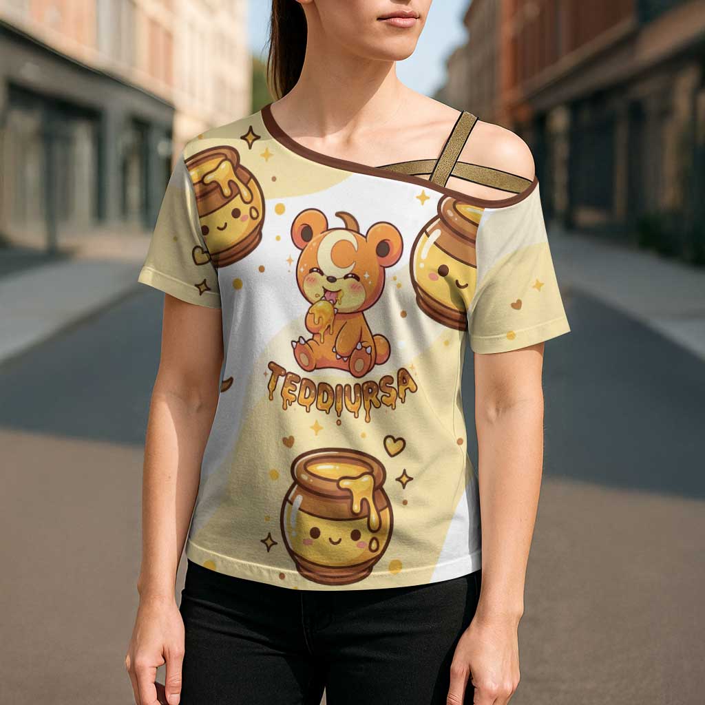 Teddiursa Cross Shoulder Shirt Sweet Honey Moon Kawaii Art