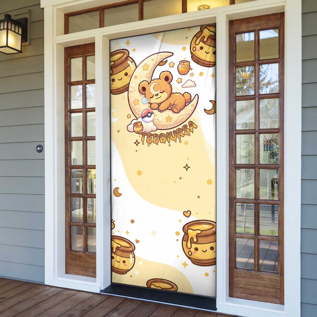 Teddiursa Door Cover Sweet Honey Moon Kawaii Art