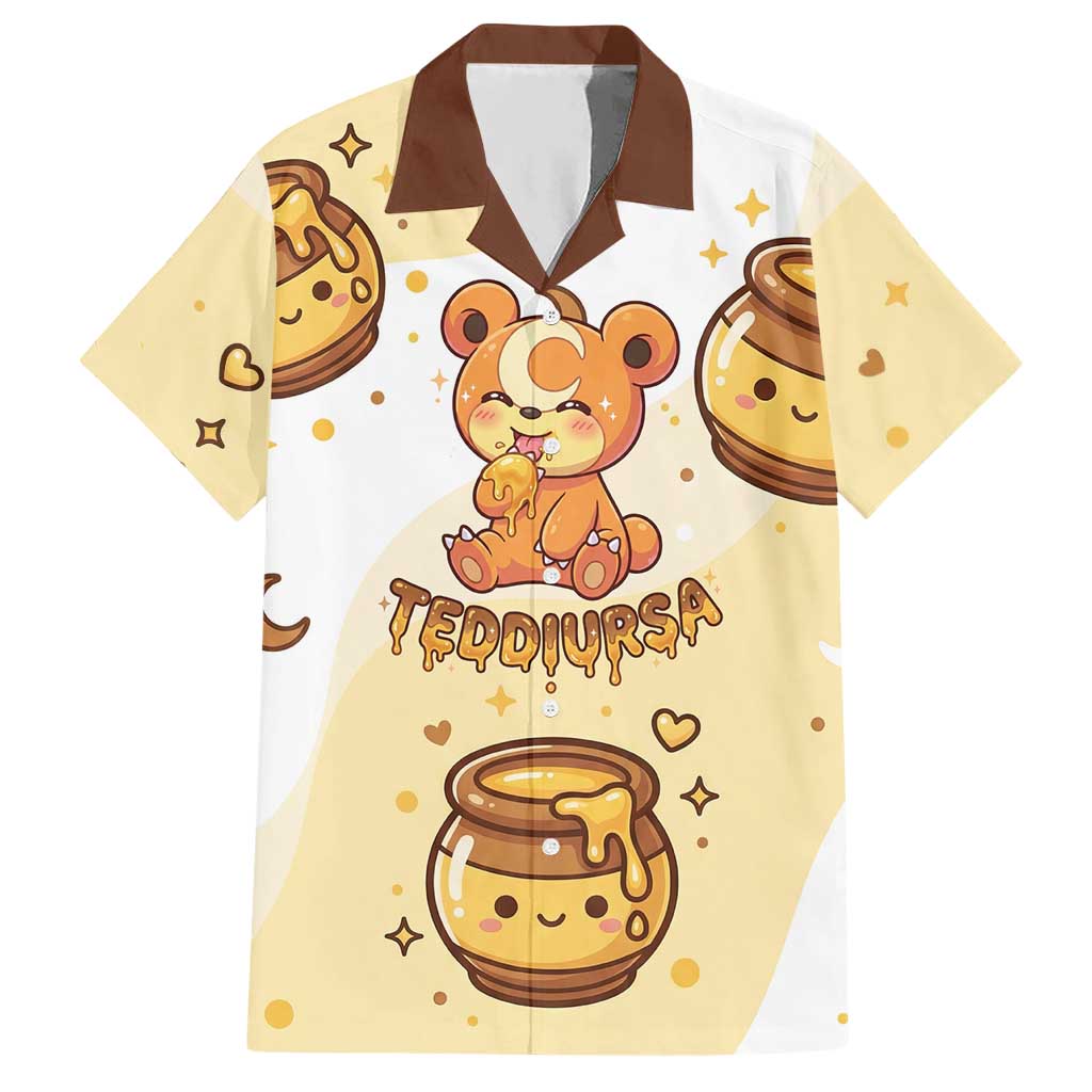 Teddiursa Hawaiian Shirt Sweet Honey Moon Kawaii Art
