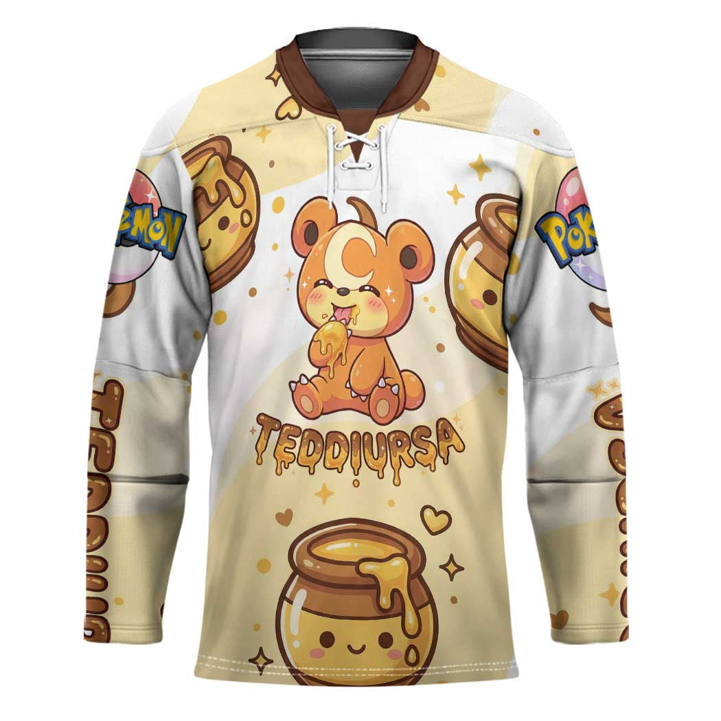 Teddiursa Hockey Jersey Sweet Honey Moon Kawaii Art