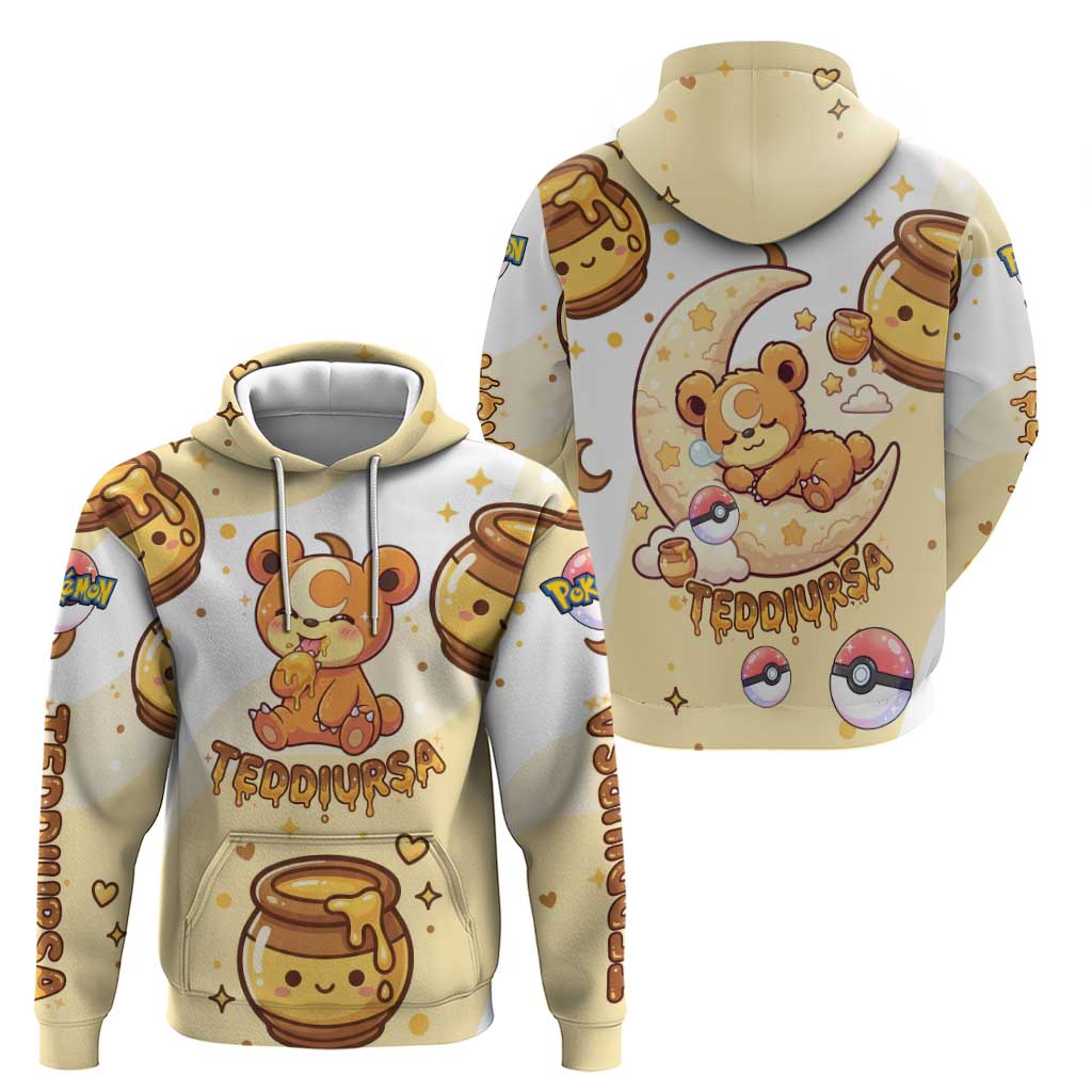 Teddiursa Hoodie Sweet Honey Moon Kawaii Art