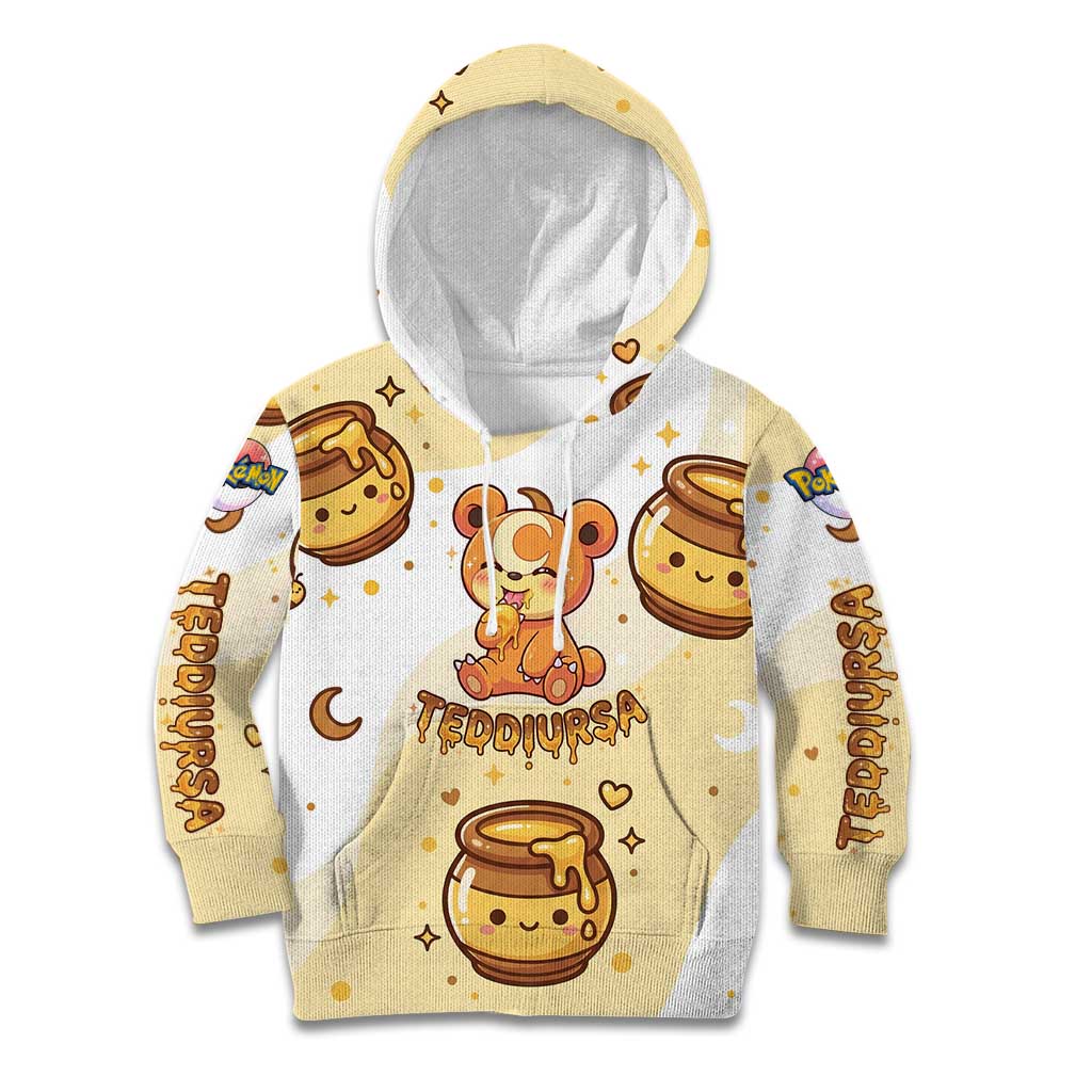 Teddiursa Kid Hoodie Sweet Honey Moon Kawaii Art