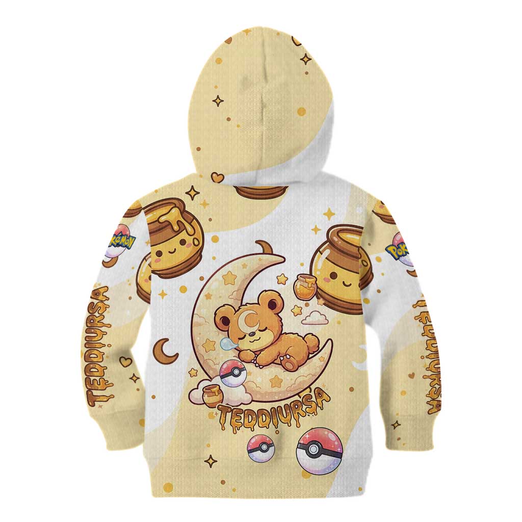 Teddiursa Kid Hoodie Sweet Honey Moon Kawaii Art