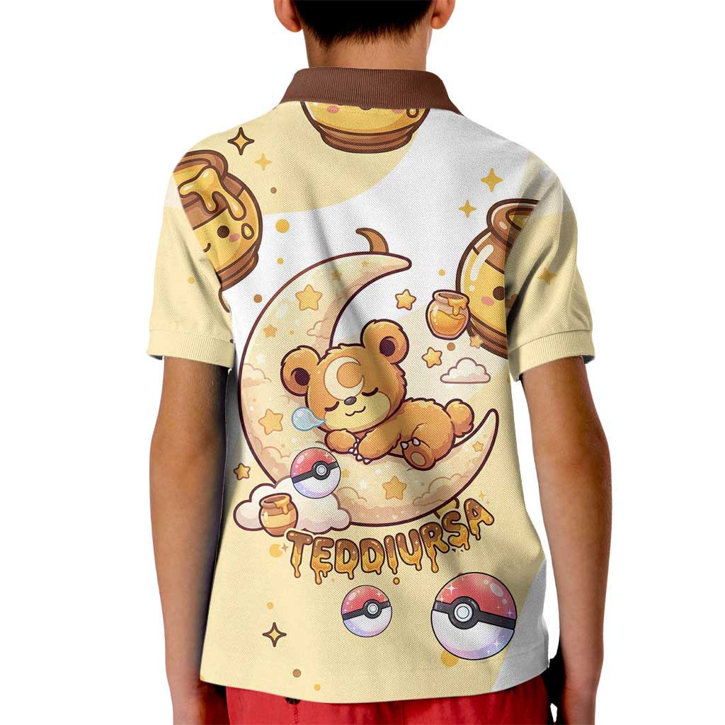 Teddiursa Kid Polo Shirt Sweet Honey Moon Kawaii Art