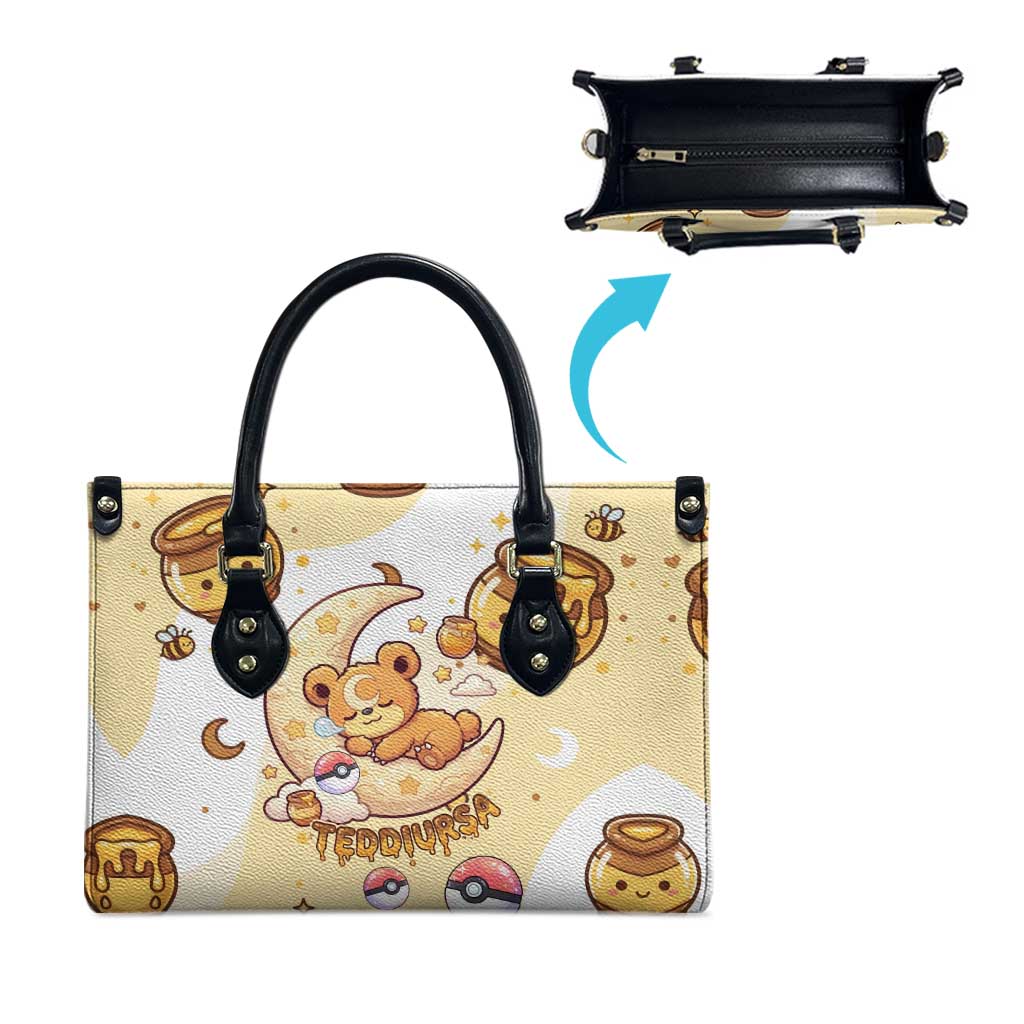 Teddiursa Leather Bag Sweet Honey Moon Kawaii Art