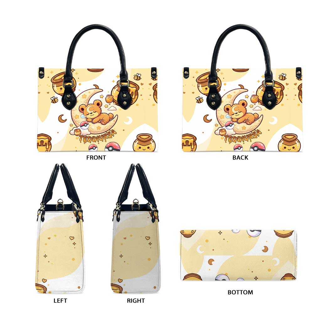 Teddiursa Leather Bag Sweet Honey Moon Kawaii Art