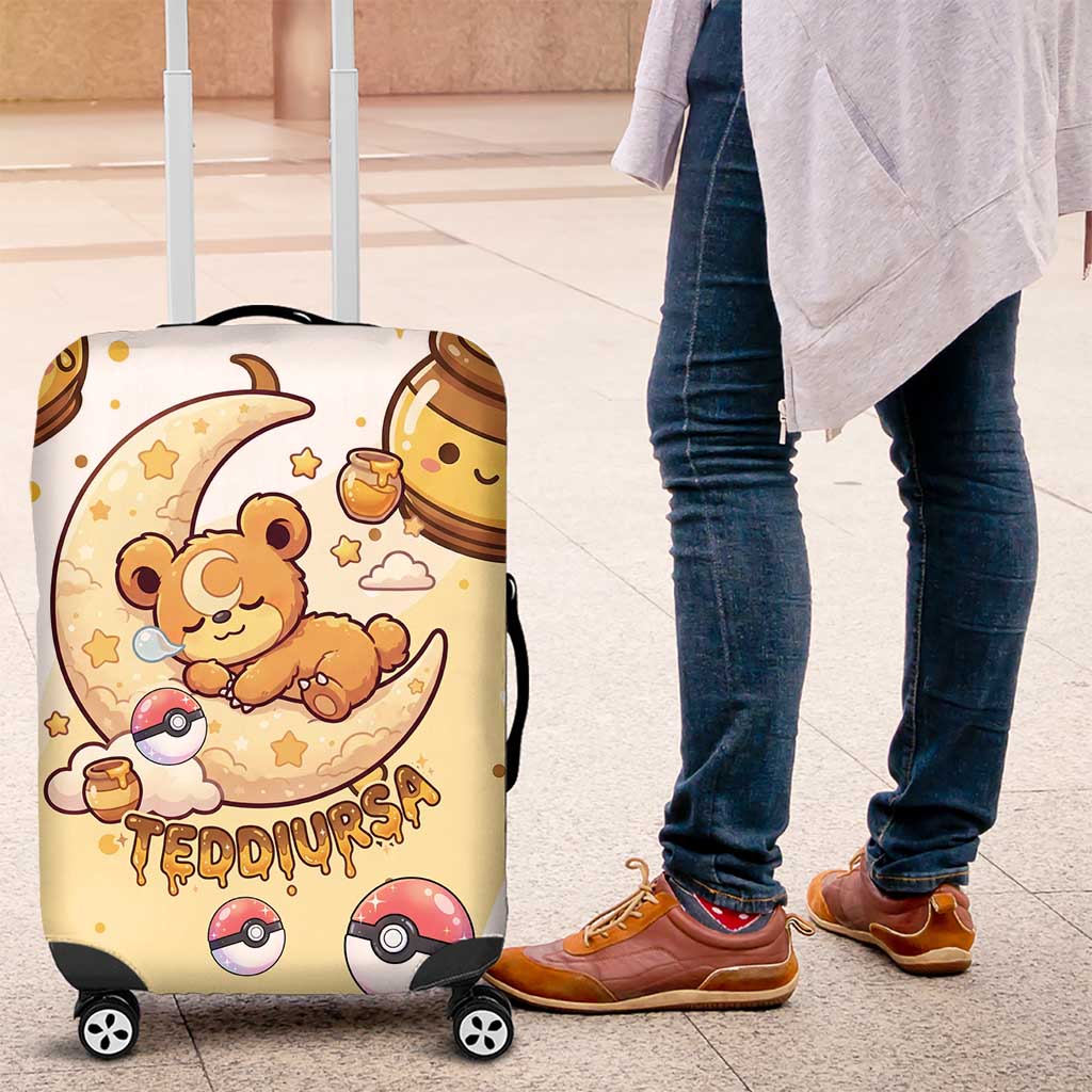 Teddiursa Luggage Cover Sweet Honey Moon Kawaii Art