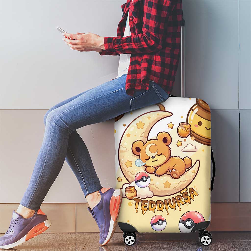 Teddiursa Luggage Cover Sweet Honey Moon Kawaii Art
