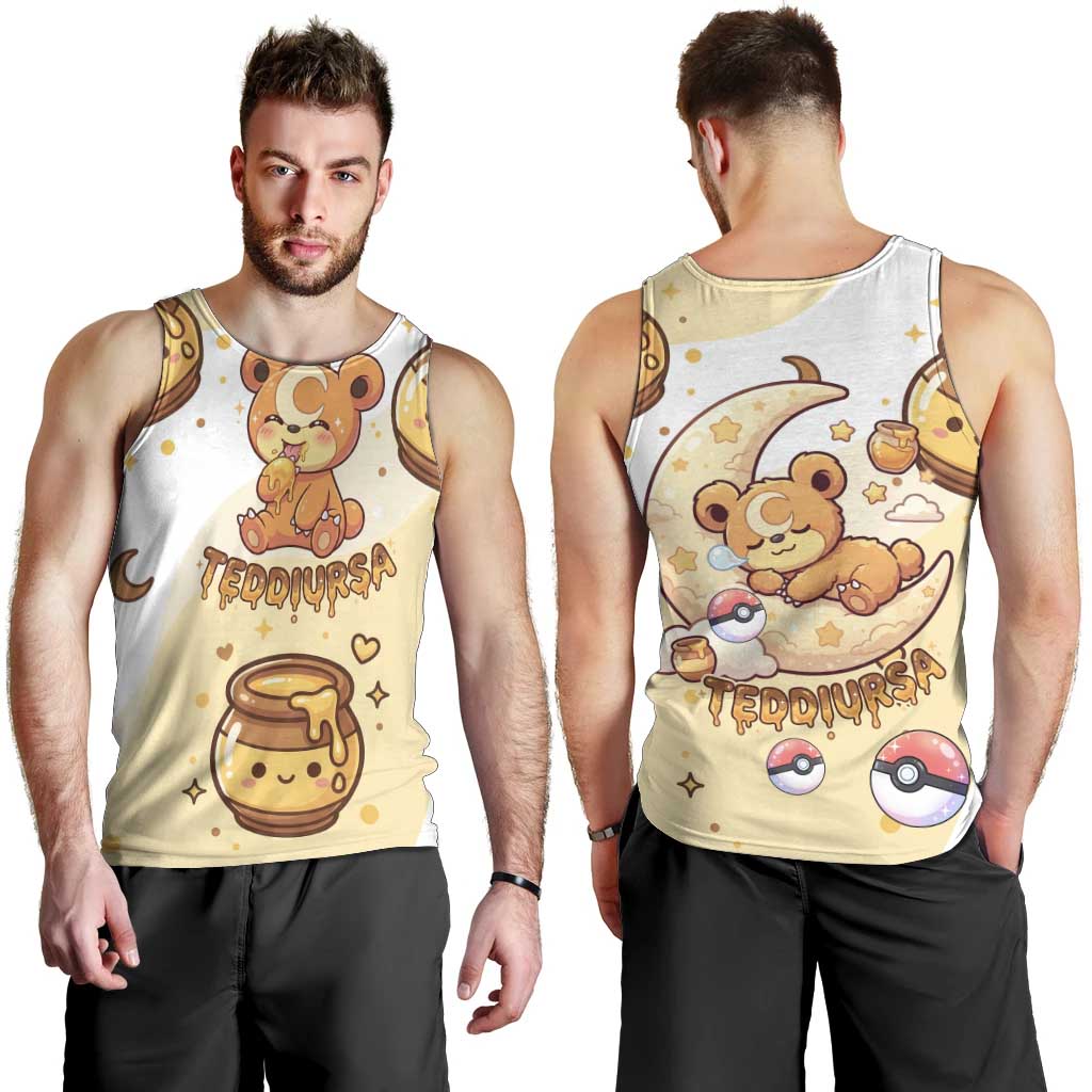 Teddiursa Men Tank Top Sweet Honey Moon Kawaii Art