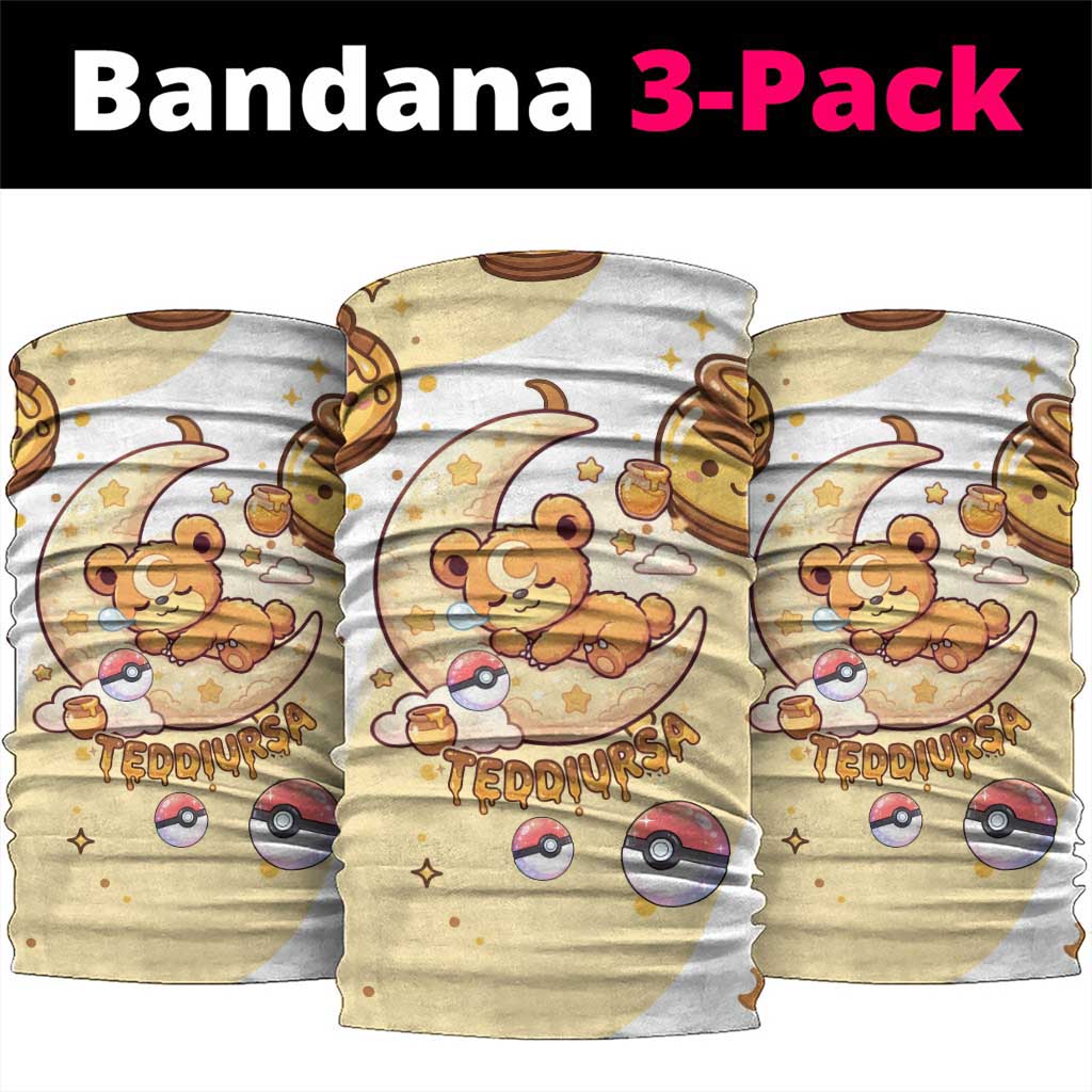 Teddiursa Neck Gaiter Sweet Honey Moon Kawaii Art