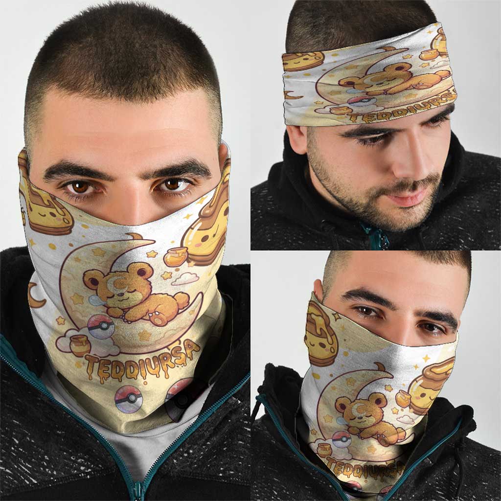 Teddiursa Neck Gaiter Sweet Honey Moon Kawaii Art