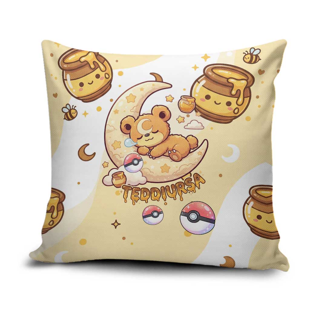 Teddiursa Pillow Cover Sweet Honey Moon Kawaii Art